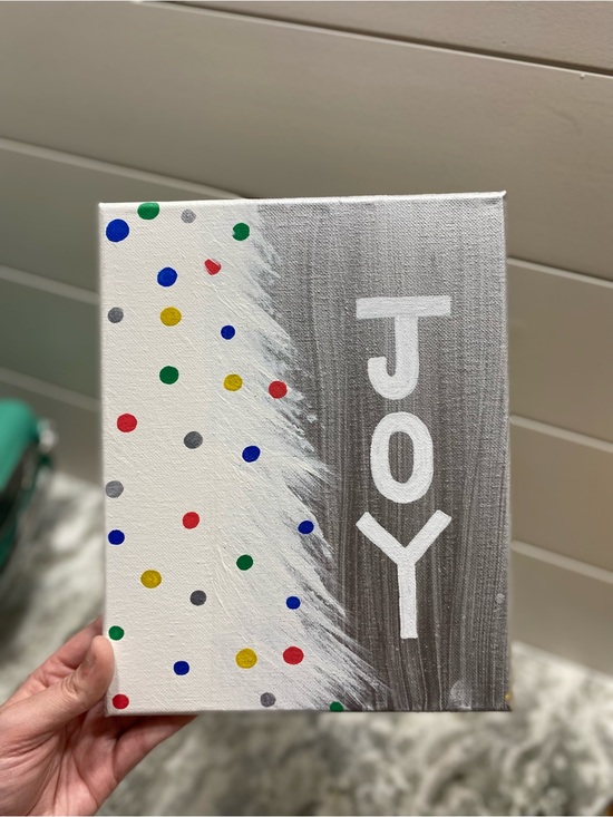 Hand Crafted Other - Colorful Festive Joy Canvas Art